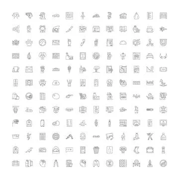 Line icons collection representing various modern concepts イラスト素材