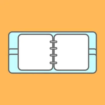 Line icons flat design elements. Modern vector pictogram of Notepad Illustrazione stock