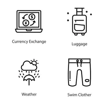 Line Icons Pack Stock Illustration