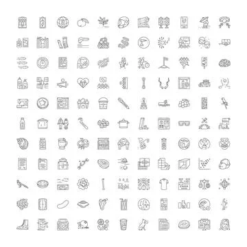 Line icons set of web and mobile interface symbols Stock Illustration