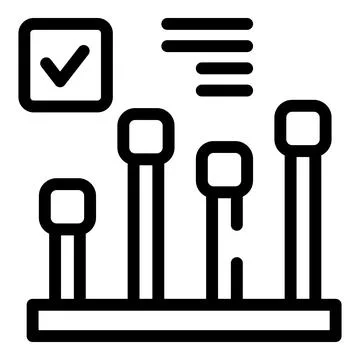 Line illustration of modern control panel with switches Stock Illustration