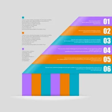 Line Infographic Background. Vector Design Elements. Abstract color ribbon Stock Illustration