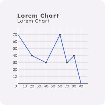 Line infographic chart template Stock Illustration