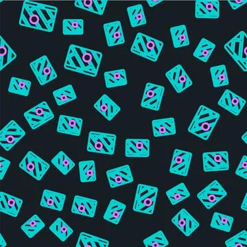Line Infographic of city map navigation icon isolated seamless pattern on black 스톡 일러스트