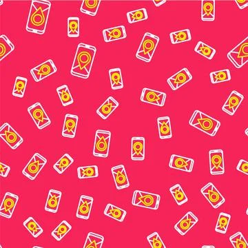 Line Infographic of city map navigation icon isolated seamless pattern on red 스톡 일러스트