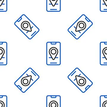 Line Infographic of city map navigation icon isolated seamless pattern on white Illustrazione stock