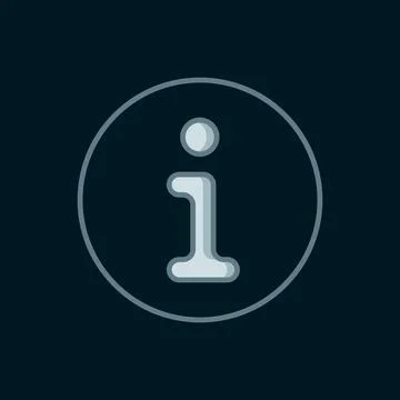 Line Information icon isolated on black background. Flat filled outline sty.. Illustrazione stock