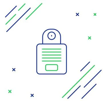 Line Intercom icon isolated on white background. Colorful outline concept Stock Illustration