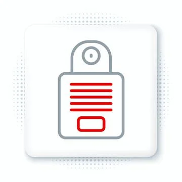 Line Intercom icon isolated on white background. Colorful outline concept Stock Illustration