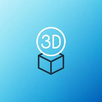 Line Isometric cube icon isolated on blue background. Geometric cubes solid icon 스톡 일러스트