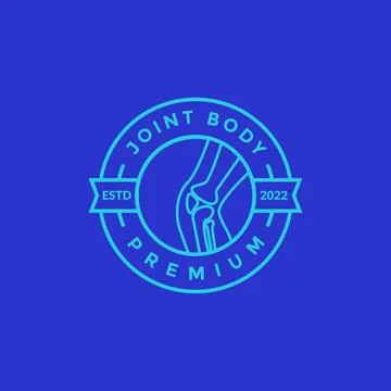 Line joint bone minimal badge logo design vector graphic symbol icon illust.. イラスト素材