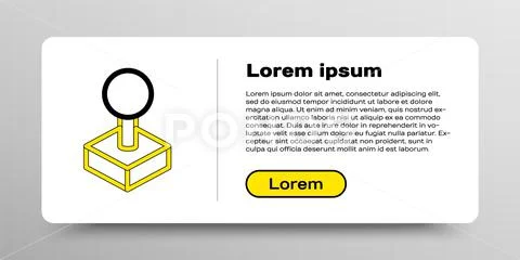 Line Joystick for arcade machine icon isolated on white background ...