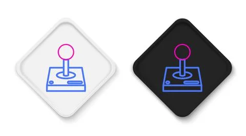 Line Joystick for arcade machine icon isolated on white background. Joystick Stock Illustration
