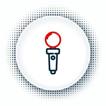 Line Joystick for arcade machine icon isolated on white background. Joystic.. Stock Illustration