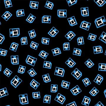 Line JS file document. Download js button icon isolated seamless pattern on Stock Illustration