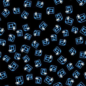 Line JS file document. Download js button icon isolated seamless pattern on Stock Illustration