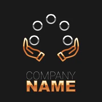 Line Juggling ball icon isolated on black background. Colorful outline conc.. Stock Illustration