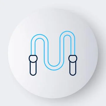 Line Jump rope icon isolated on white background. Skipping rope. Sport equipment Stock Illustration