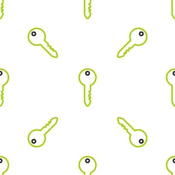Line Key icon isolated seamless pattern on white background. Vector Illustration 스톡 일러스트