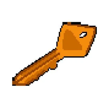 Line key pixel art vector illustration Stock Illustration