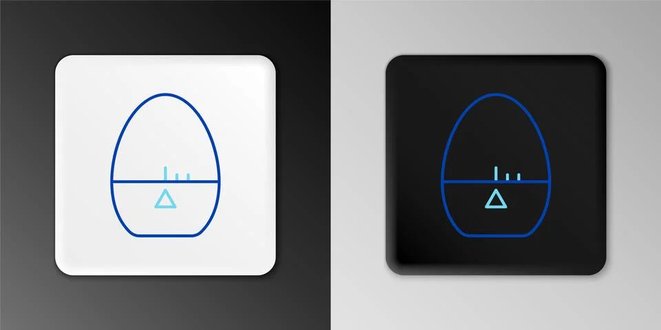 Line Kitchen timer icon isolated on grey background. Egg timer. Cooking utensil 库存插图