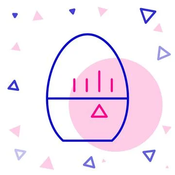 Line Kitchen timer icon isolated on white background. Egg timer. Cooking utensil 스톡 일러스트