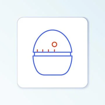 Line Kitchen timer icon isolated on white background. Egg timer. Cooking utensil Stock Illustration