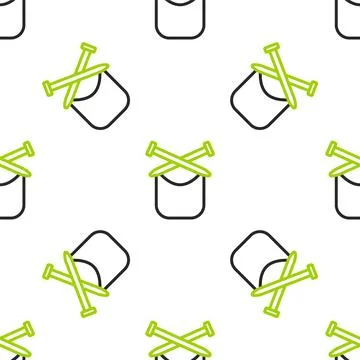 Line Knitting icon isolated seamless pattern on white background. Wool embl.. Stock Illustration