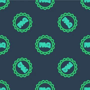 Line Label with text FAQ information icon isolated seamless pattern on blue Stock Illustration