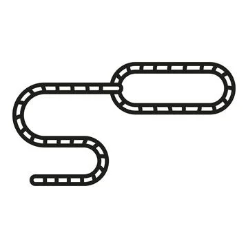 Line lasso icon outline vector. Western cowboy Stock Illustration