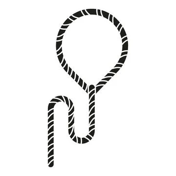 Line lasso icon simple vector. Western cowboy Stock Illustration