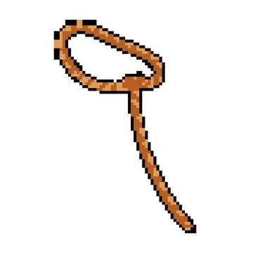 Line lasso pixel art vector illustration Illustrazione stock