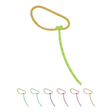 Line lasso vector cartoon graphic Illustrazione stock