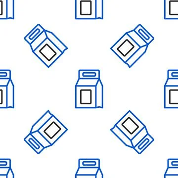 Line Laundry detergent for automatic wash machine icon isolated seamless pattern イラスト素材