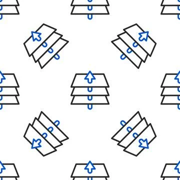 Line Layers icon isolated seamless pattern on white background. Colorful ou.. Stockillustratie