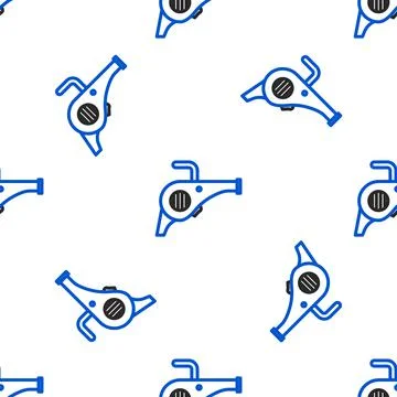 Line Leaf garden blower icon isolated seamless pattern on white background Stock Illustration