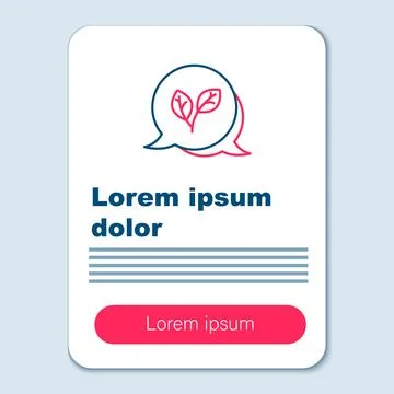 Line Leaf icon isolated on grey background. Leaves sign. Fresh natural produc Stock Illustration