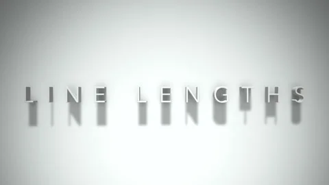 Line lengths 3D title animation white text on a white background Stock Footage 299748762
