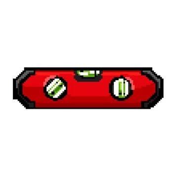 Line level tool pixel art vector illustration Ilustración de archivo
