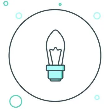 Line Light bulb with concept of idea icon isolated on white background. Ene.. 스톡 일러스트