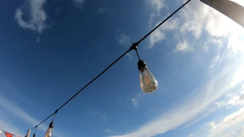 Line of light bulbs Stock Footage 245323783