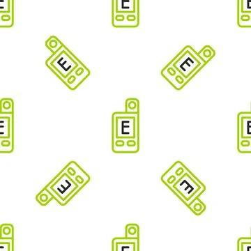 Line Light meter icon isolated seamless pattern on white background. Hand Stock Illustration