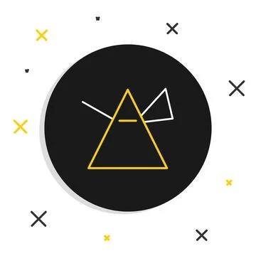 Line Light rays in prism icon isolated on white background. Ray rainbow spe.. Stock Illustration