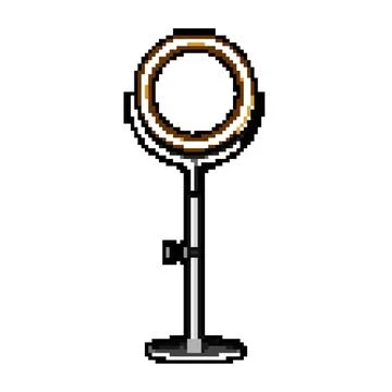 Line light ring pixel art vector illustration Stock Illustration