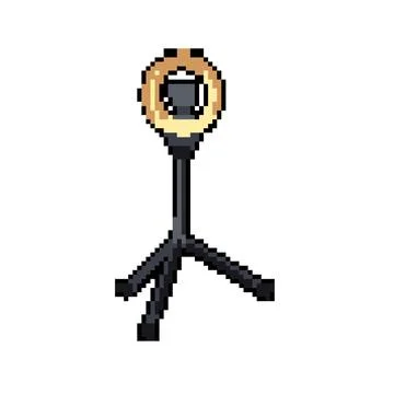 Line light ring pixel art vector illustration Stock Illustration