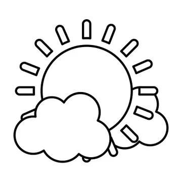 Line light sun spring weather with clouds Ilustración de archivo