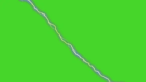 A line of lightning or bright blue lightning flashes in middle of screen Stock Footage 285954464