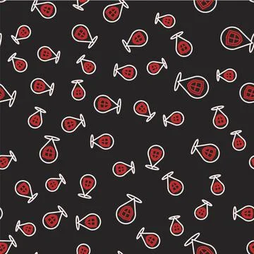 Line Location shield icon isolated seamless pattern on black background Illustrazione stock
