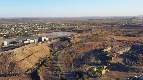 Line of Lode memorial historic mine in Broken hill town of Australia – 4k. Stock Footage 169219200