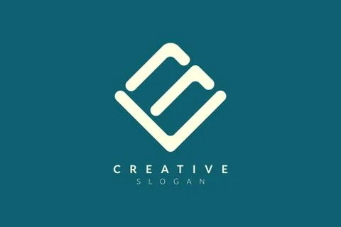 Line logo design forms an abstract rectangle. Minimalist and modern vector il Stock Illustration